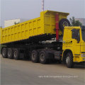 Lufeng 3 Axles Side Tipper Tractor Truck with Dump Trailer for Sale